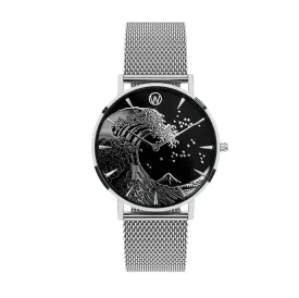 Silver Wave Waterproof Watch