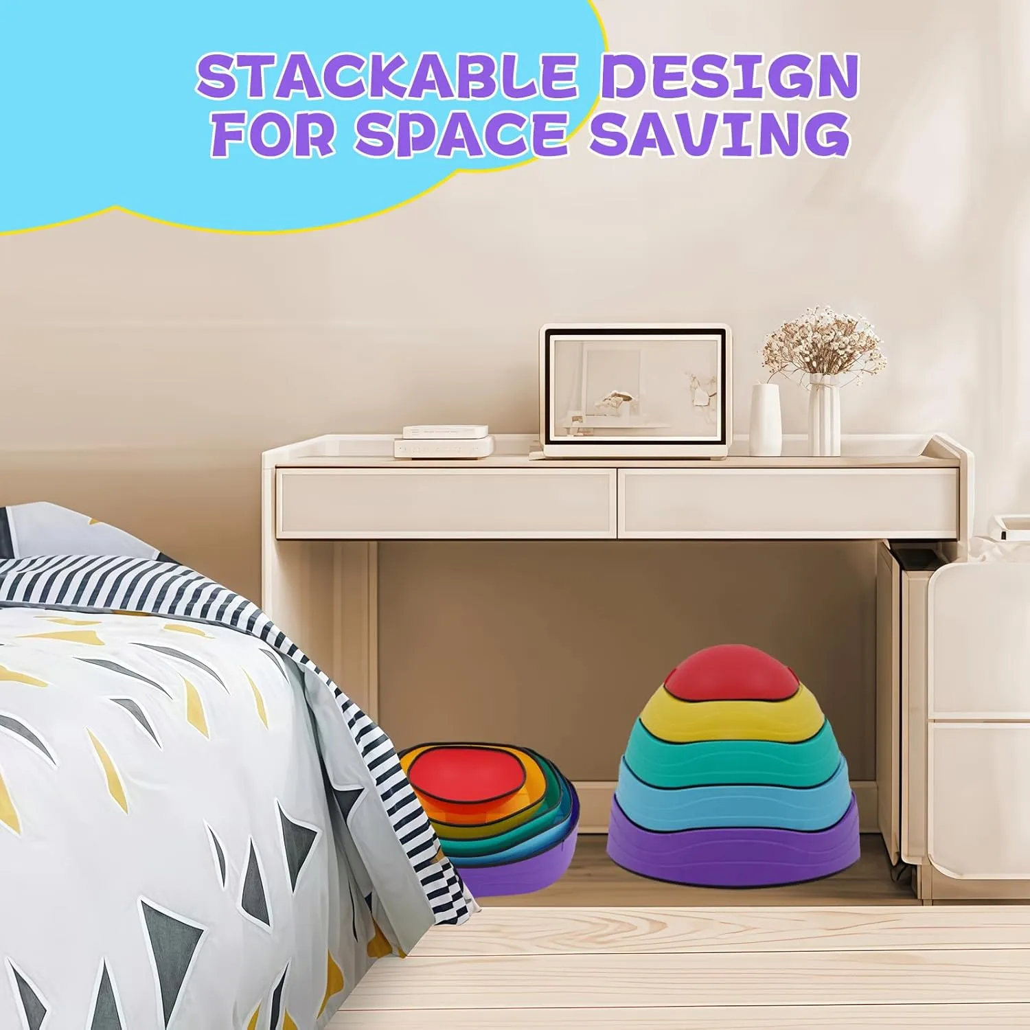 Stepping Stones for Kids Stepping Stones Balance River Stones for Promoting Children's Coordination Skills Sensory Play Equipment Toys Toddler Ages 3 4 5 6 7 8 Years