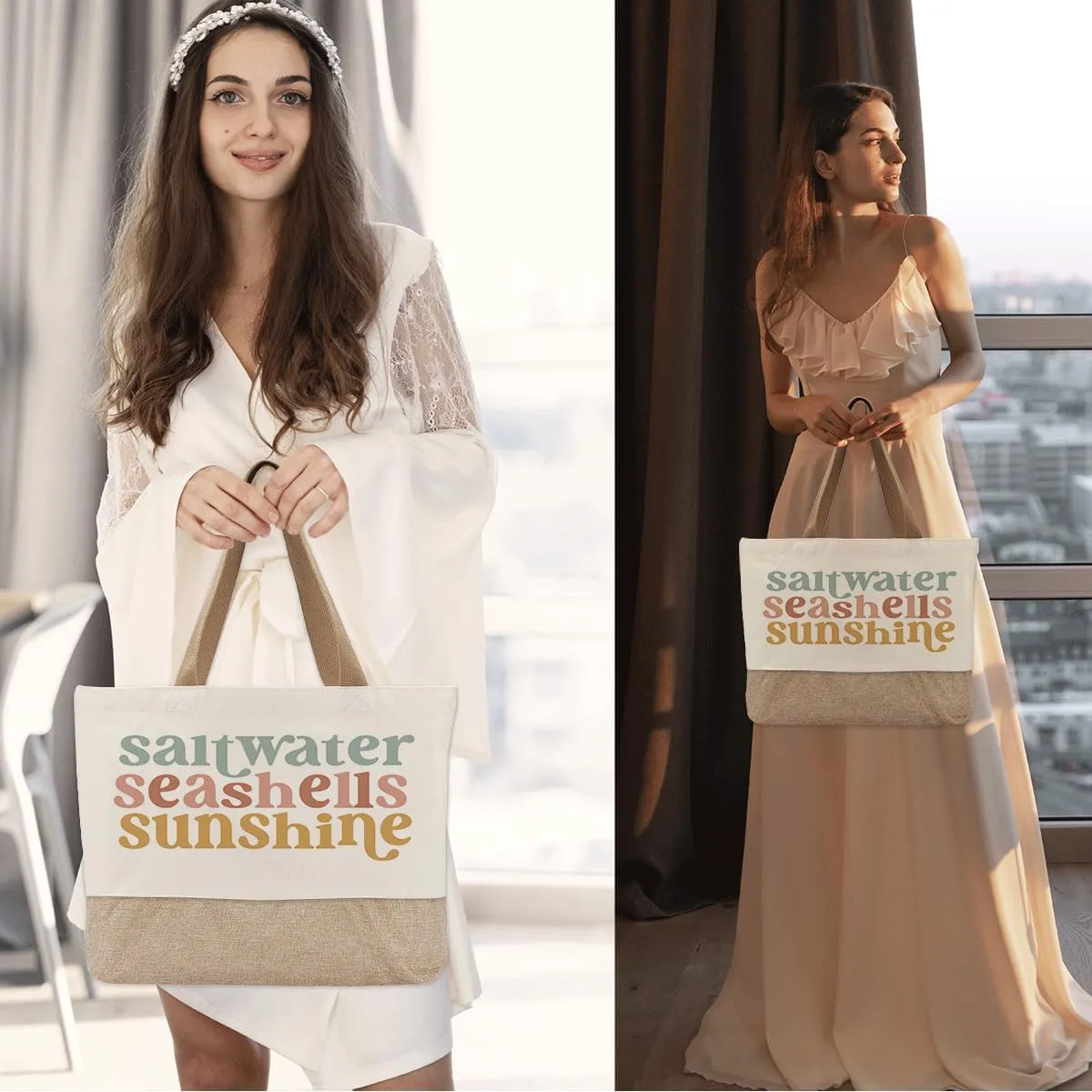 Summer Beach Bag for Women, Large Beach Tote Bag, Mom Gifts from Daughter Son, Shopping Reusable Grocery Bags