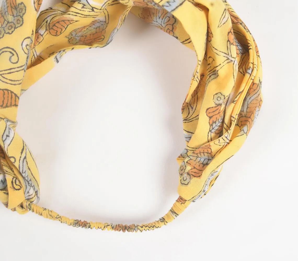 Summer Paisley Block printed Knot Hairband