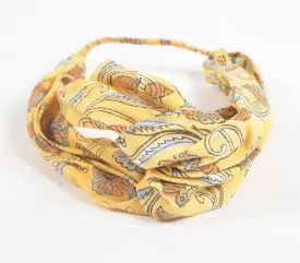 Summer Paisley Block printed Knot Hairband