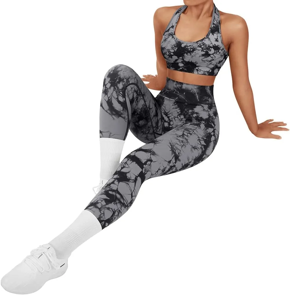 SUUKSESS Women Seamless Halter Sports Bra Open Back Padded Workout Crop Tank Tops