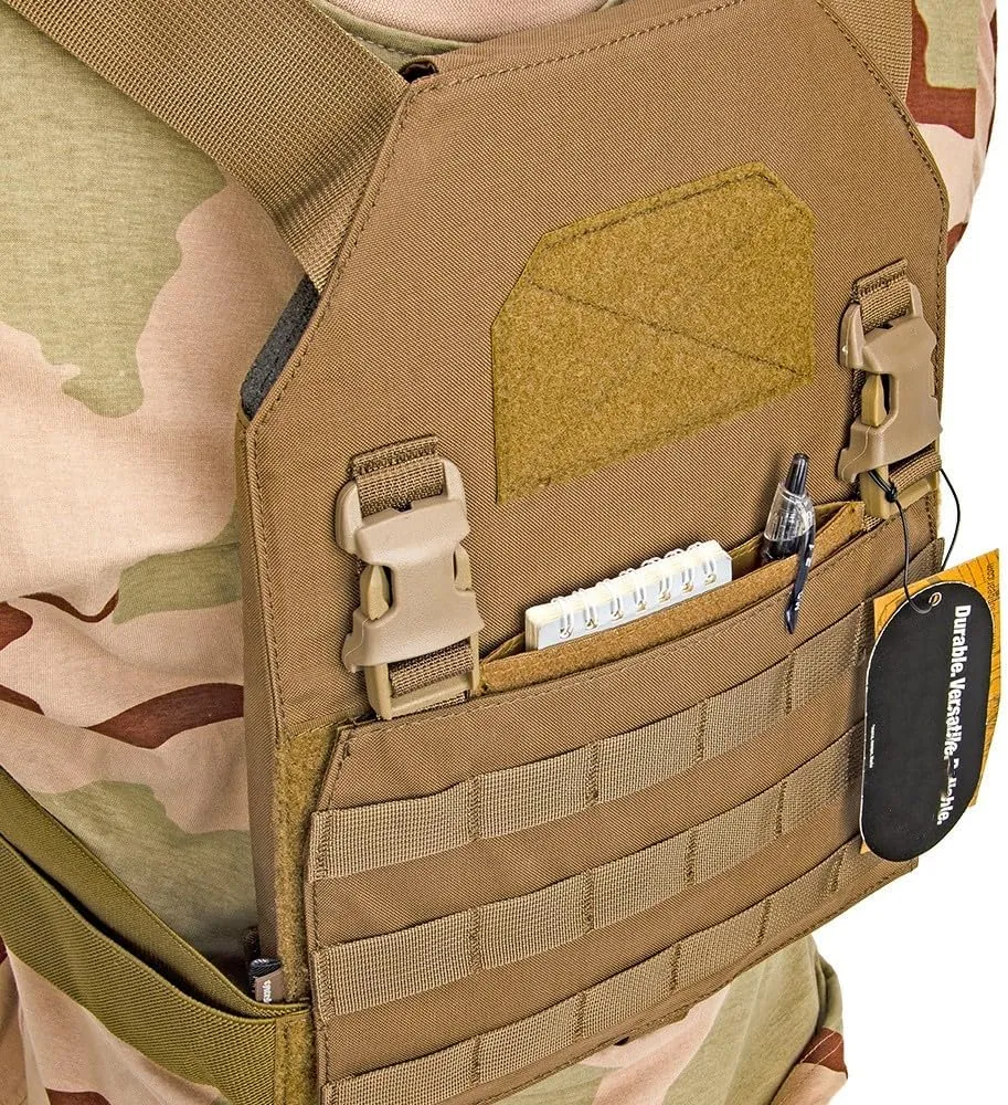 Tactical Chest Rig Admin Sleeve Expansion Pouch Hook and Loop Concealed Pocket Storage Outdoor Sport Hunting Vest