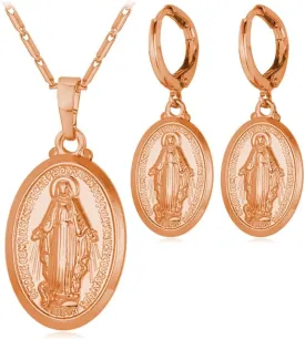 U7 Earrings for Women 18K Gold Plated Virgin Mary Dangle Earrings for Women Christian Jewelry