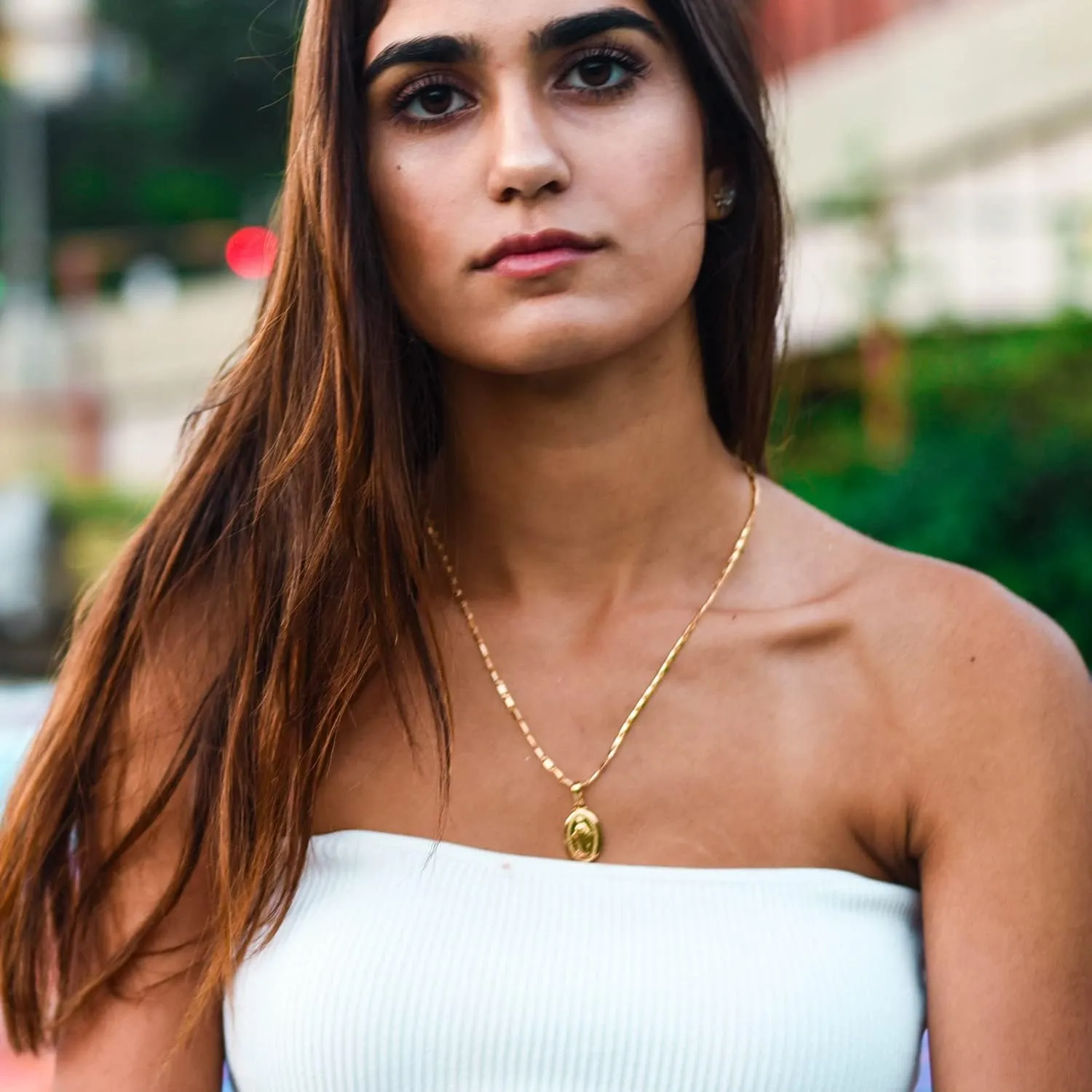 U7 Earrings for Women 18K Gold Plated Virgin Mary Dangle Earrings for Women Christian Jewelry