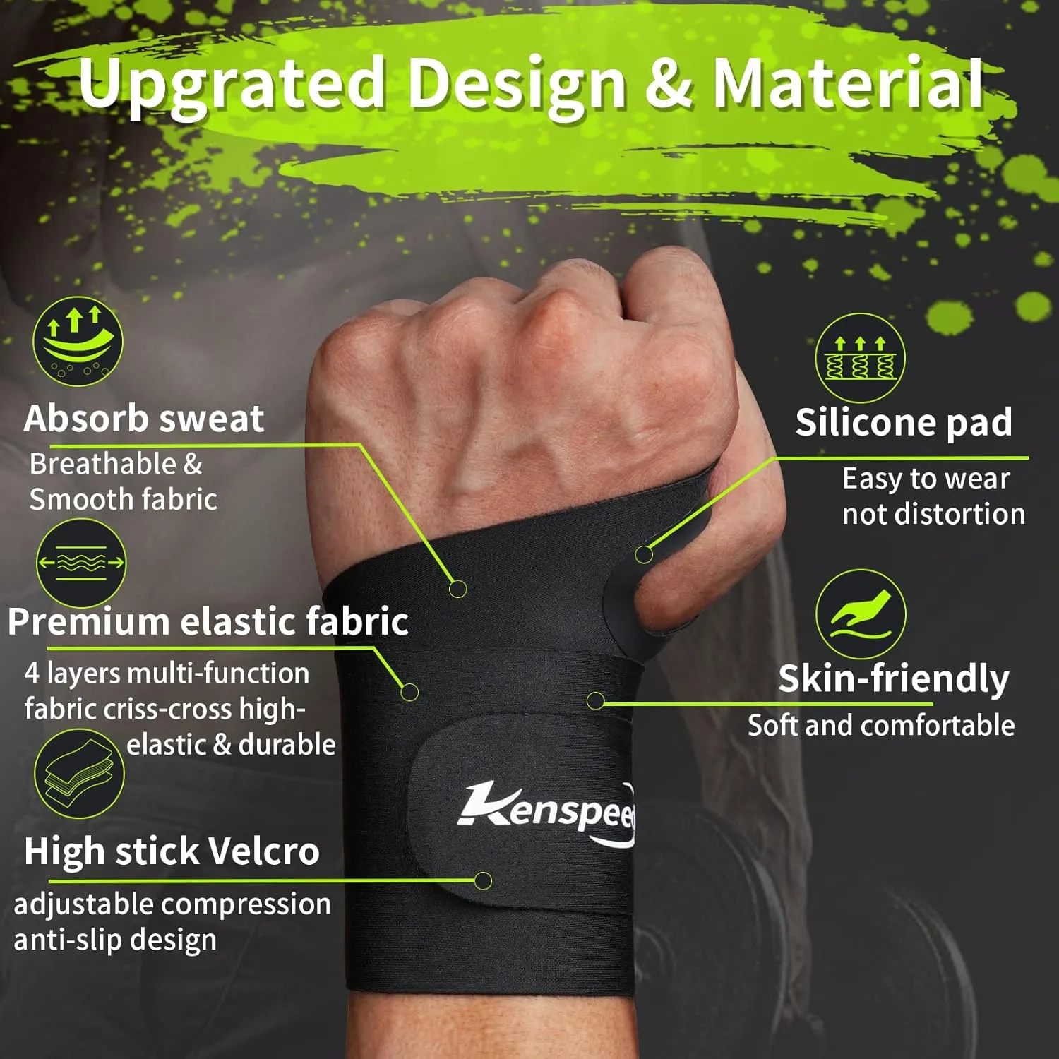 Ulnar Wrist Brace Wrist Support Pain Relief, Carpal Tunnel Wrist Brace, for TFCC Tear Wrist wraps Repetitive High-impack Sport, Adjustable Fits Both Hands, for Men and Women (1, Black)