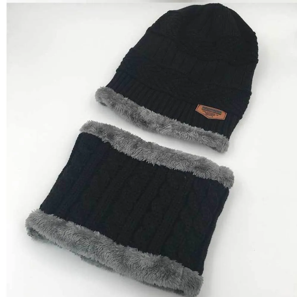 Winter Hat with Neck Warmer (Skullies & Beanies) For Men and Women 012354