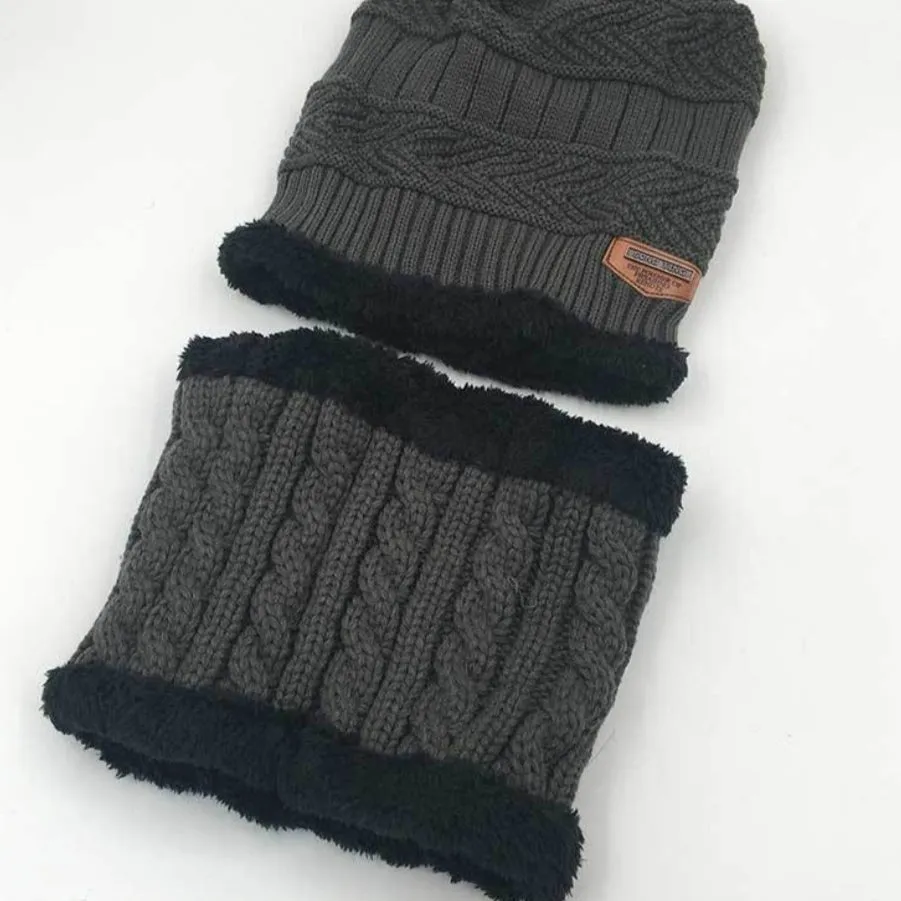 Winter Hat with Neck Warmer (Skullies & Beanies) For Men and Women 012354
