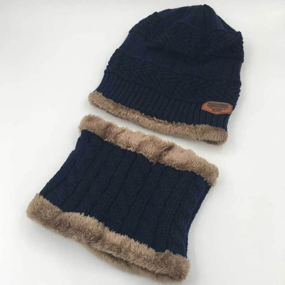 Winter Hat with Neck Warmer (Skullies & Beanies) For Men and Women 012354