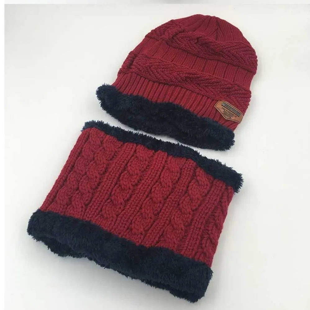 Winter Hat with Neck Warmer (Skullies & Beanies) For Men and Women 012354