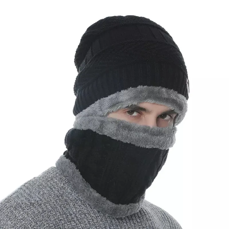 Winter Hat with Neck Warmer (Skullies & Beanies) For Men and Women 012354
