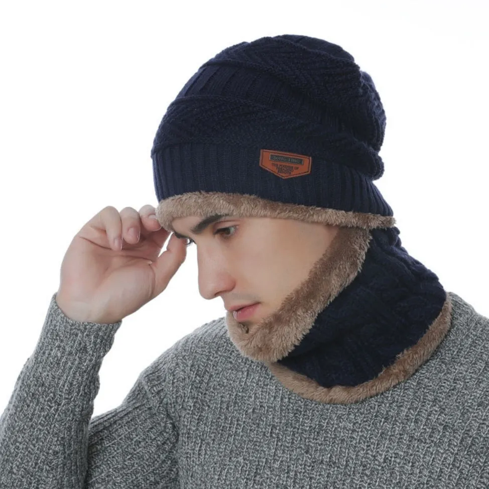 Winter Hat with Neck Warmer (Skullies & Beanies) For Men and Women 012354