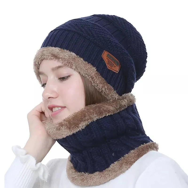 Winter Hat with Neck Warmer (Skullies & Beanies) For Men and Women 012354